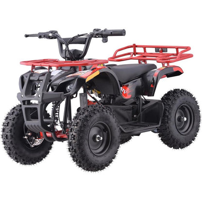 Dirt Quad 500 for Kids Teenager, 36V Electric 4 Wheeler for Teens, X Large Metal Frame, Speed Control, Suspension, Disc Brake, Charger Included (Red)