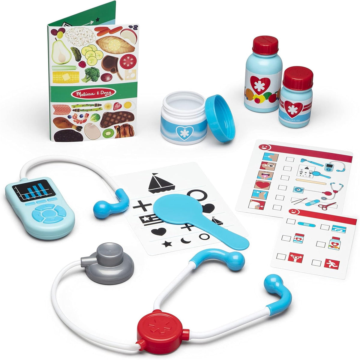 Get Well Doctor’s Kit Play Set  25 Pieces Realistic Toy Doctor Role Play Set for Toddlers Kids Ages 3+  Encourage Imaginative Play, Perfect for Home Preschool