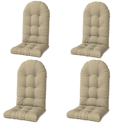 FOOWIN Adirondack Chair Cushion Set of 4, Waterproof and UV-Protected Rocking Chair Cushion for Indoor and Outdoor, Khaki