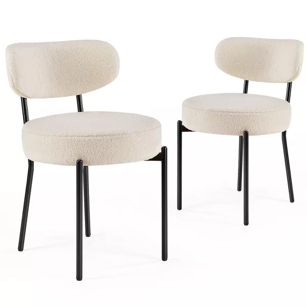 Wooakway Comfort Dining Room Chair with Upholstered Backrest for Dining Room Bedroom