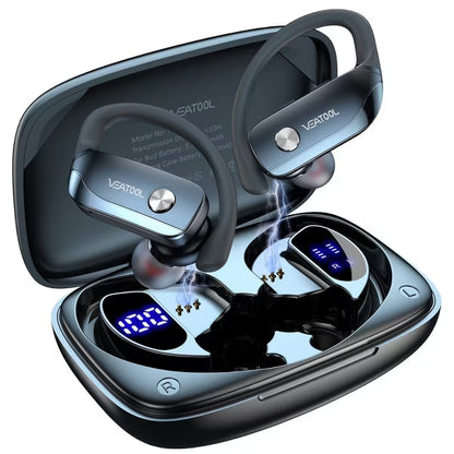 VEAT00L Wireless Earbuds Bluetooth Headphone Sport, Bluetooth 5.4 Earbud, 72Hrs Earphone with Earhook, Mic
