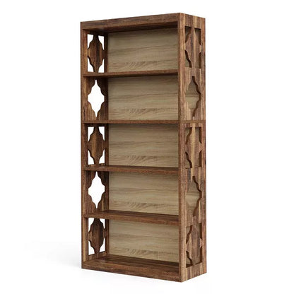 Resenkos Bookshelf, Bookcase Standing Shelf Unts,6-Tier Bookshelf, 70-Inch Wood Bookcase with Storage Shelves,Brown