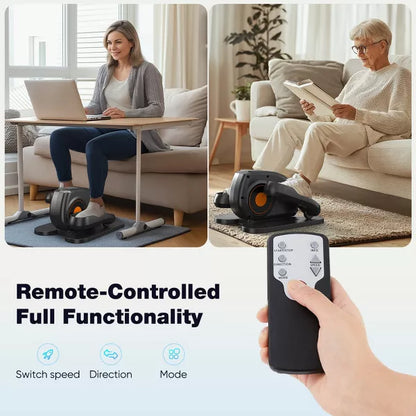 Dexmalle Under Desk Elliptical Machine with Remote Control and Display Monitor,Black