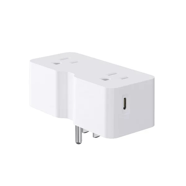 ELEGRP USB Wall Outlet Extender, with 21W USB C and USB A Ports, Electrical Outlet Extender Wall Tap for Travel, Home and Office, 125V