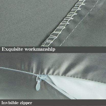 Satin Zippered Body Pillowcase, Silky Slip Cooling Body Pillow Cover - NTBAY