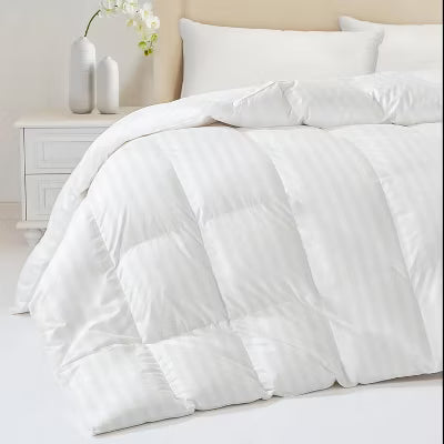 FAPO Down Feather Comforter Queen Size - High Fill Power All Season Duvet Insert, Luxurious Hotel Medium Warmth Bedding Comforter (90x90inch)