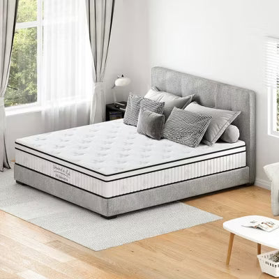 Resenkos Queen Mattress, 10 Inch Hybrid Queen Mattress in a Box, Individual Pocket Spring Bed Mattress, Medium Firm Mattress