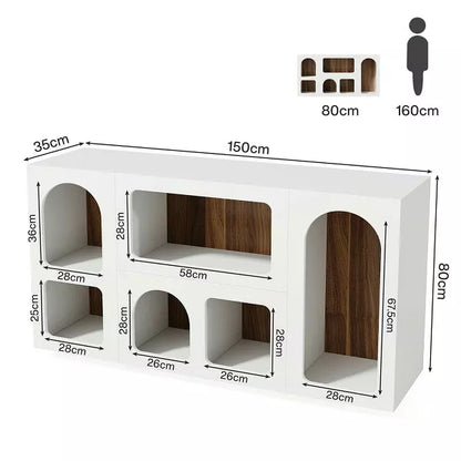 Resenkos Entryway Table, Console Sofa Table,59" Console Table, Wooden Sofa Table Storage Organizer Entrance Table White