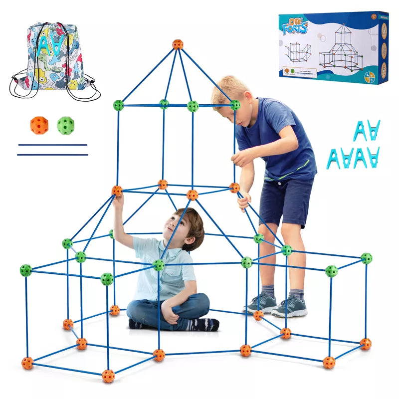 VEVOR Fort Building Kit for Kids, 120PCS STEM Building Toys, Educational Gift for 4 5 6 7 8+ Year Old Boys & Girls