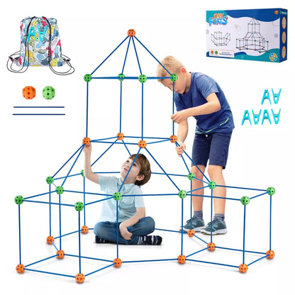 VEVOR Fort Building Kit for Kids, 120PCS STEM Building Toys, Educational Gift for 4 5 6 7 8+ Year Old Boys & Girls