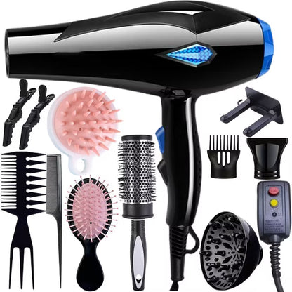 Morfone 12-piece multi-functional hair dryer set, capable of quickly drying hair - compact and portable, suitable for the whole family - gift set.