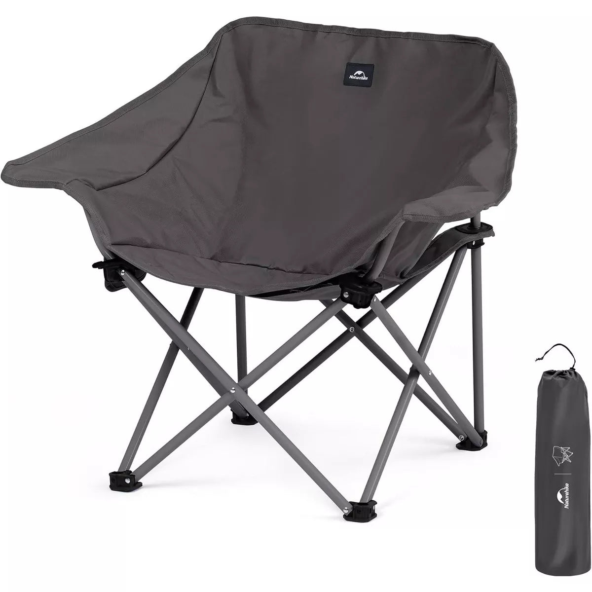 Naturehike Foldable Camping Chair Can bear 110 kg Fishing Chair Portable folding chair With armrest and two pockets