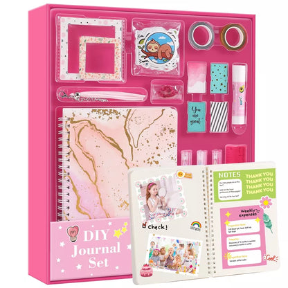 Belatt DIY Journal Kit for Girls & Boys - Birthday & Christmas Gift for Ages 8-12, Scrapbook & Diary Set for Creativity, Mindfulness & Self-Expression