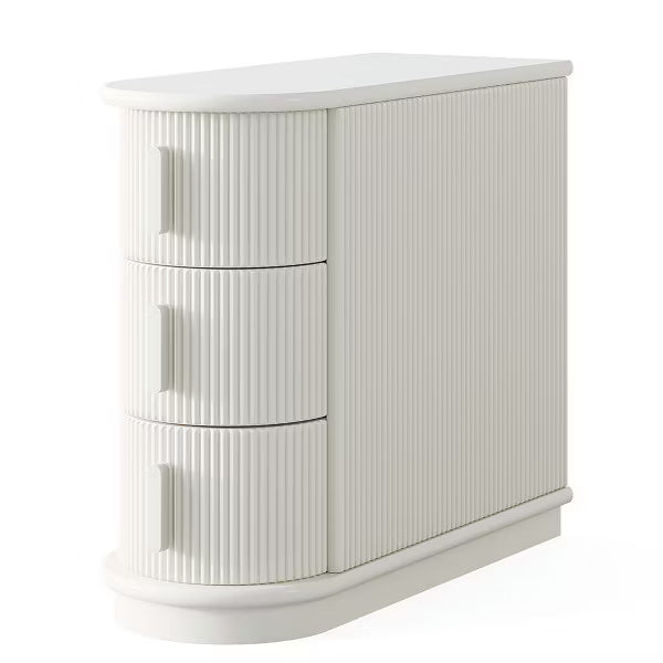 Resenkos Nightstand, Night Stand,Wood End Table, Narrow Side Table Nightstand with 3-drawer,