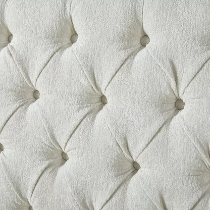 AMERLIFE Platform Bed Frame, Velvet Upholstered Bed with Deep Button Tufted