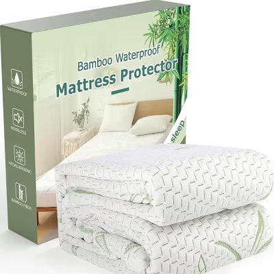 Hoey Full Waterproof Mattress Protector ¨C Bamboo Rayon, Soft, Breathable, Cooling Fitted Cover, Fits Up to 21" Deep Pocket