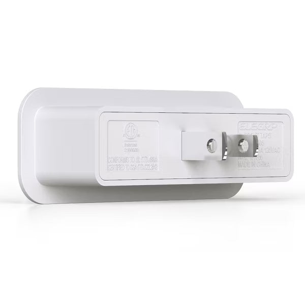 ELEGRP 3 Outlet Non-grounded Triple Outlet Extender Adapter Plug, 2-Prong to 2-prong Adapter Converters for Wall Outlets,15A 125V, White 3 PC