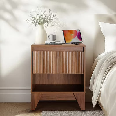 KOLIGEY 1 - Drawer Nightstand With Charging Station, Versatile Side Table With Storage