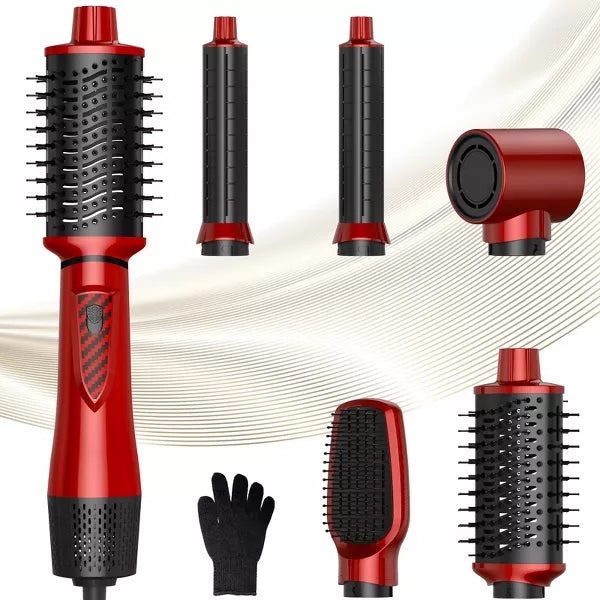 Dryhsip 5 in 1 Hot Air Styler, Multi Ionic Hair Dryer Brush Set, 800W Auto Wrap Air Hair Styler Without Heat Damage, Curl, Volumize and Straighten