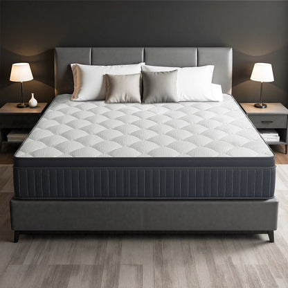 Swedrea Hybrid Mattress Medium Cooling Gel Memory Foam with CertiPUR-US and Oeko TEX Certified