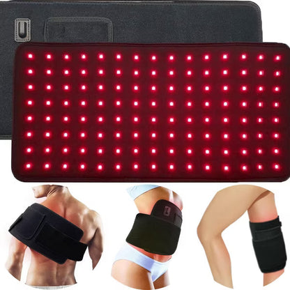 Morfone 660+850nm Red Light Therapy Belt Muscle Relief and Circulation-Boosting Therapy Belt 120 light Beads Black