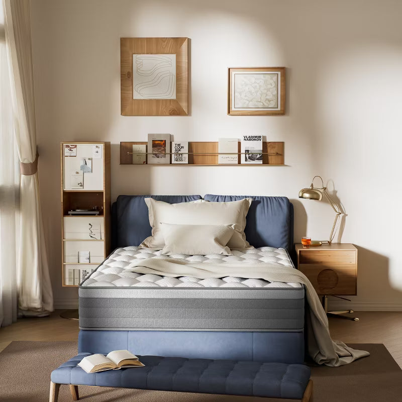 Swedrea Hybrid Series Medium Cooling Memory Foam Bed-in-a-Box Mattress