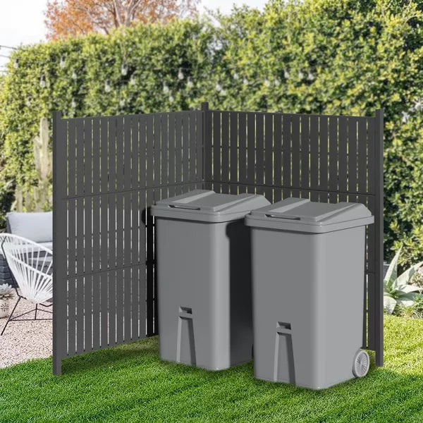 Wooakway 47 x 47 inch Outdoor Privacy Screen Fence Panels, No-Dig Fence Kit for Air Conditioner, Trash Can, Pool Equipment Enclosure