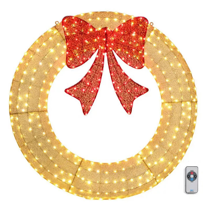 Karl Home 60 inch Pre-Lit Outdoor Christmas Wreath Decoration