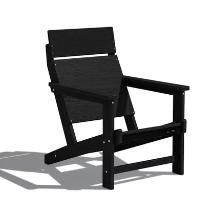 Hyleory HDPE Adirondack Chair - Panel-Back Woodgrain Outdoor Patio Chair, All-Weather Heavy , Modern Lawn Furniture for Garden, Poolside & Deck