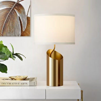 GTCLIGHTING Table Lamps for Bedroom,21.8" Modern Gold Bedside Lamps with Beige Linen Shade,Nightstand Lamps for Living Room End Table