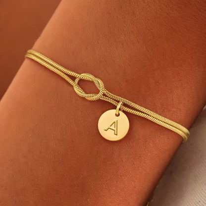 Turandoss Dainty Gold Initial Charm Bracelets for Women Girls - Gold Jewelry for women, Birthday Gifts for Teen Girls, Trendy Stuff