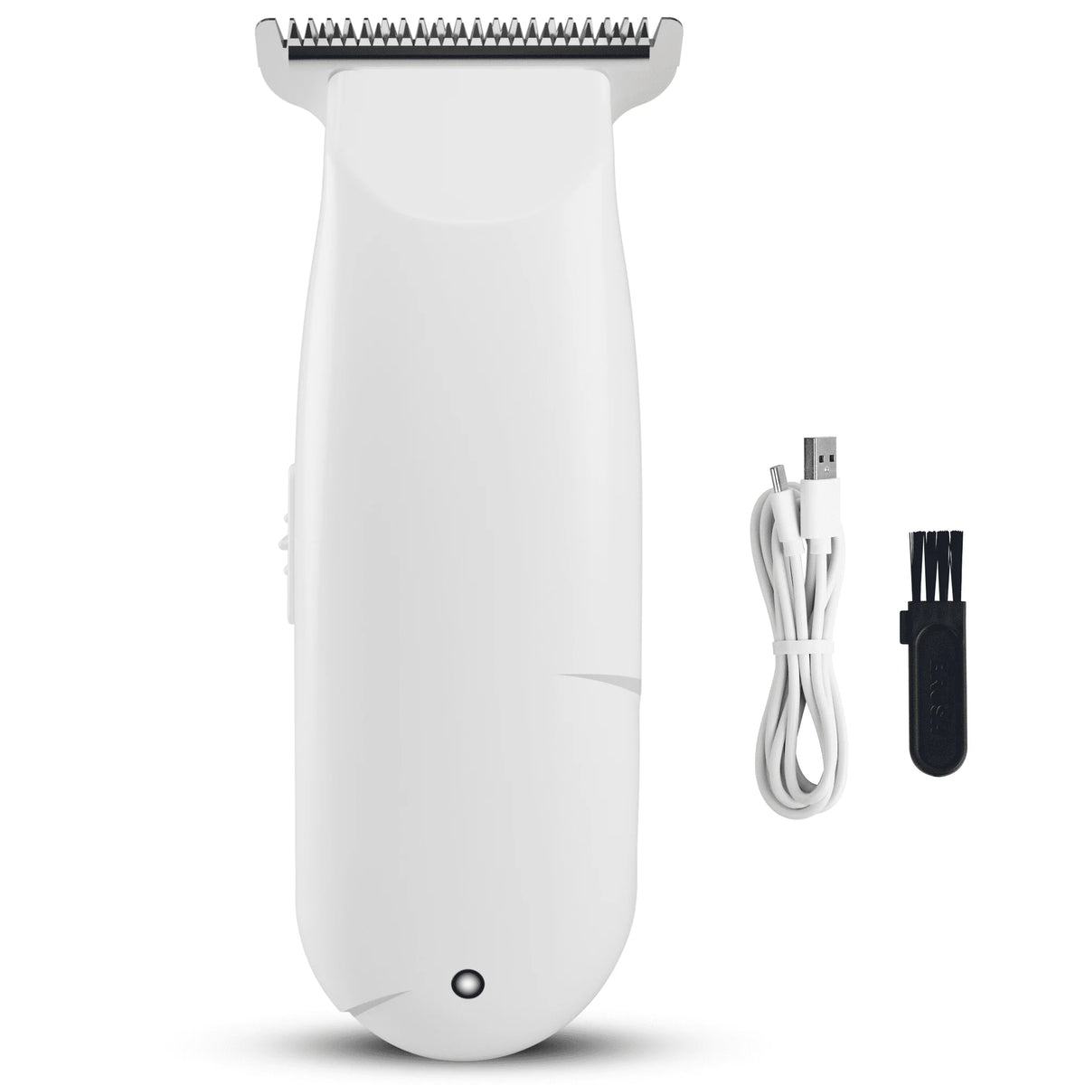 Hair Clippers, Silent Cordless Hair Trimmer, Mini Hair Cutting Kit with 3 Guide Combs for Hair, Mustache, Nose and Body, Portable, White