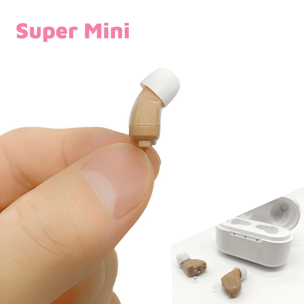 iadr A17BT Over the Counter, In-The-Ear Hearing Aid, Beige Earpiece, 1.3 oz