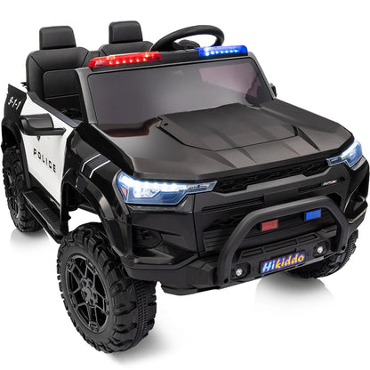 Hikiddo 12V Ride on Toy Truck, 2 Seater Kids Electric Cars for Girl Boy with Remote, Megaphone - Black