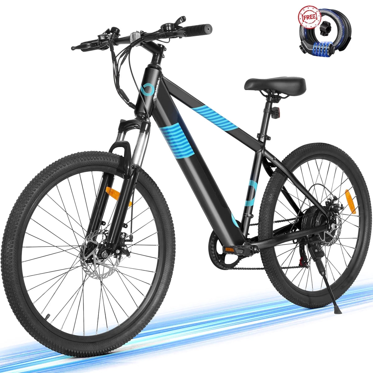 MIHOVER 350W Electric Bike 26 Electric Mountain Bike for Adults, 36V Built-in Hidden Removable Battery with Shimano 7 Speed City Commuter Bike for Man Woman  UL2849