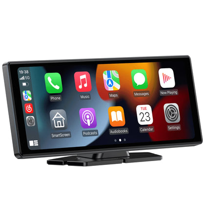 Lamtto Portable Touchscreen Apple Carplay, 9.26" Wireless Carplay Screen for Car, Portable GPS Navigation for Car, Car Stereo with AirPlay, AUX/FM, Googel, Siri, Bluetooth