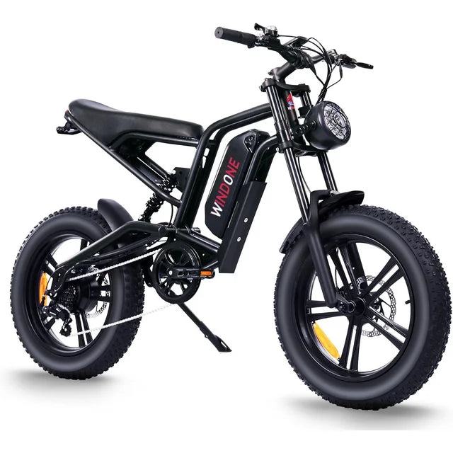 Skerri Electric Bike for Adults, 48V 13Ah/15Ah Battery, Up to 28 MPH & 46.6/60 Miles (PAS), 750/1000W Peak Ebike with All-Terrain 20"/26'' Fat Tires, UL Certified, Moped E-Bike