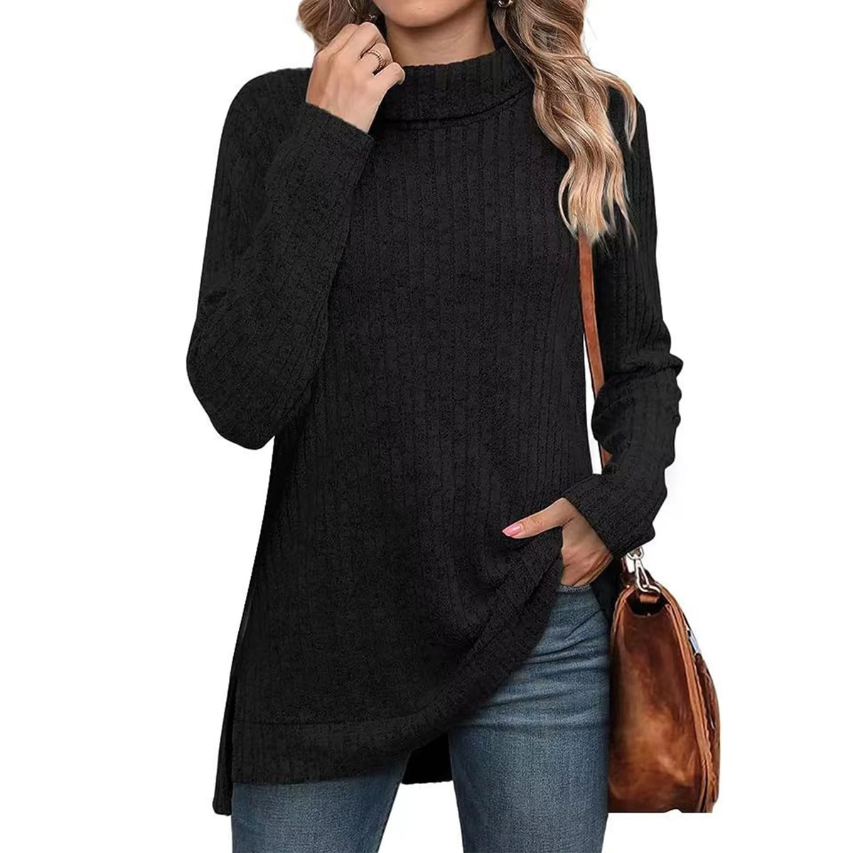 Womens Sweaters Long Sleeve Tops Fall Fashion Shirts Winter Lightweight Sweaters for Women Tops Dressy Casual T-Shirts Blouse