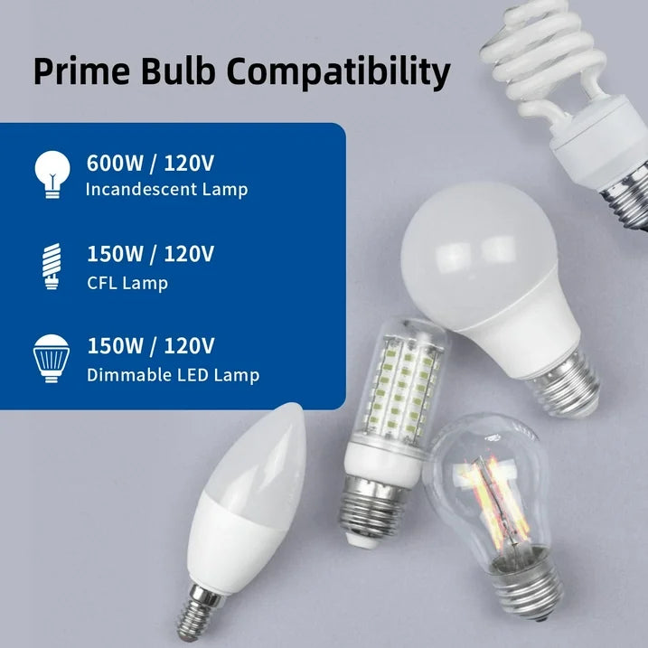 ELEGRP Slide Toggle Dimmer Switch,Single Pole & 3-Way Toggle LED Dimmer Light Switch, Wall Plate Included, UL Listed, White 2PC