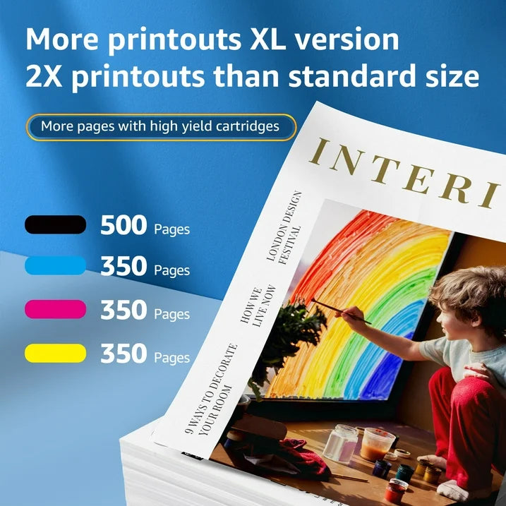 232XL Ink Cartridges for Epson 232XL 232 Ink Cartridges for Epson Workforce WF-2930 WF-2950 Expression XP-4205 XP-4200 Printer (Black,Cyan,Magenta,Yellow4 Pack)