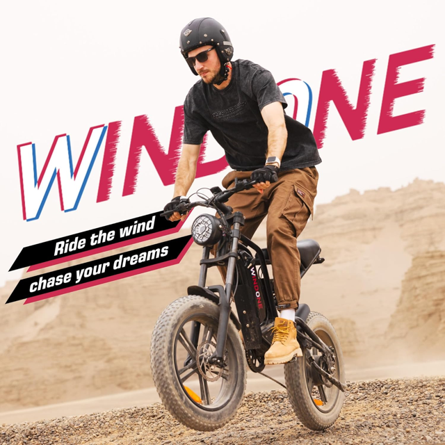 Skerri Electric Bike for Adults, 48V 13Ah/15Ah Battery, Up to 28 MPH & 46.6/60 Miles (PAS), 750/1000W Peak Ebike with All-Terrain 20"/26'' Fat Tires, UL Certified, Moped E-Bike
