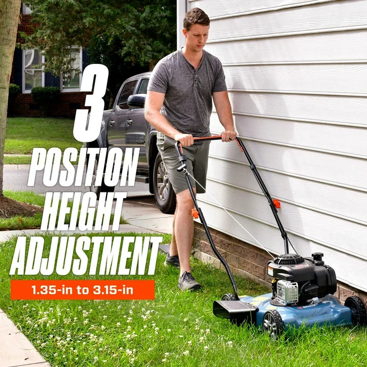 SENIX Power Lawnmower, 18in, 144cc 4-Cycle Engine, Rear Wheel Drive with Side Discharge