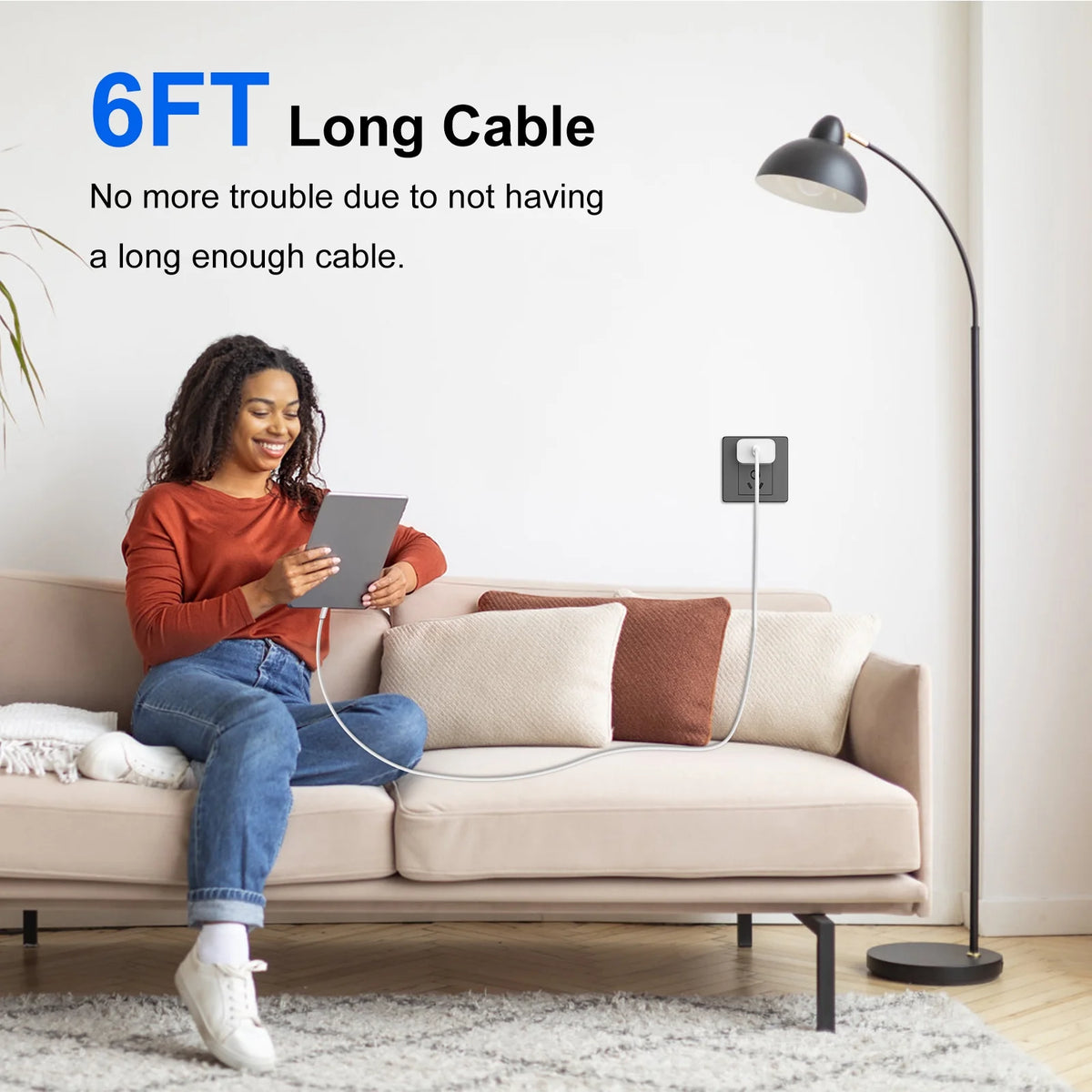 iPhone 17 16 15 Charger USB C Charger, [MFi Certified] 2 Pack 20W PD White Fast Charger Block with 6FT USB C Cable Compatible with iPhone 17/16/15, iPad, Galaxy, Android