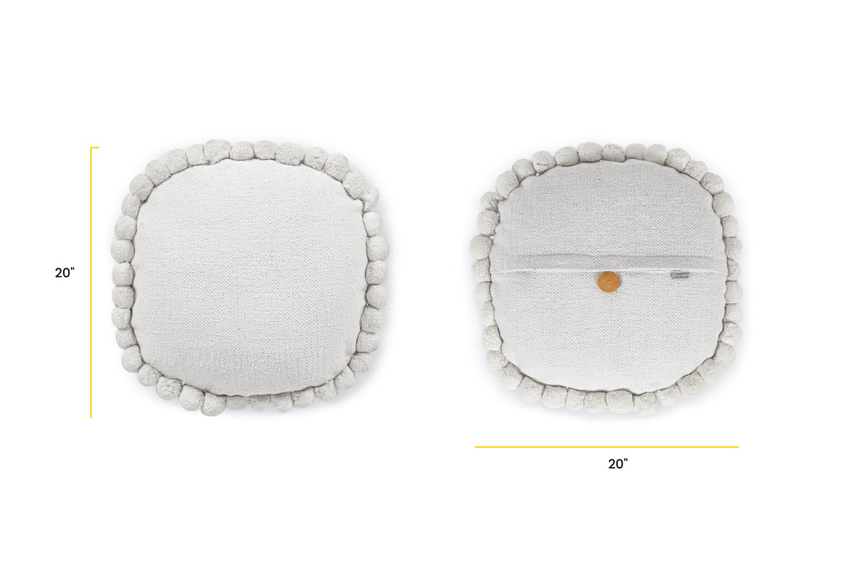 Pom Round Throw Pillow