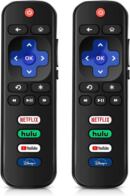 2 Packs Replaced Remote Control for TCL Roku TV/Hisense Roku/Onn Roku/Sharp Roku/Element Roku Westinghouse Roku/Philips Roku/Jvc Roku/Insignia Roku/RCA Roku Series Smart TVs