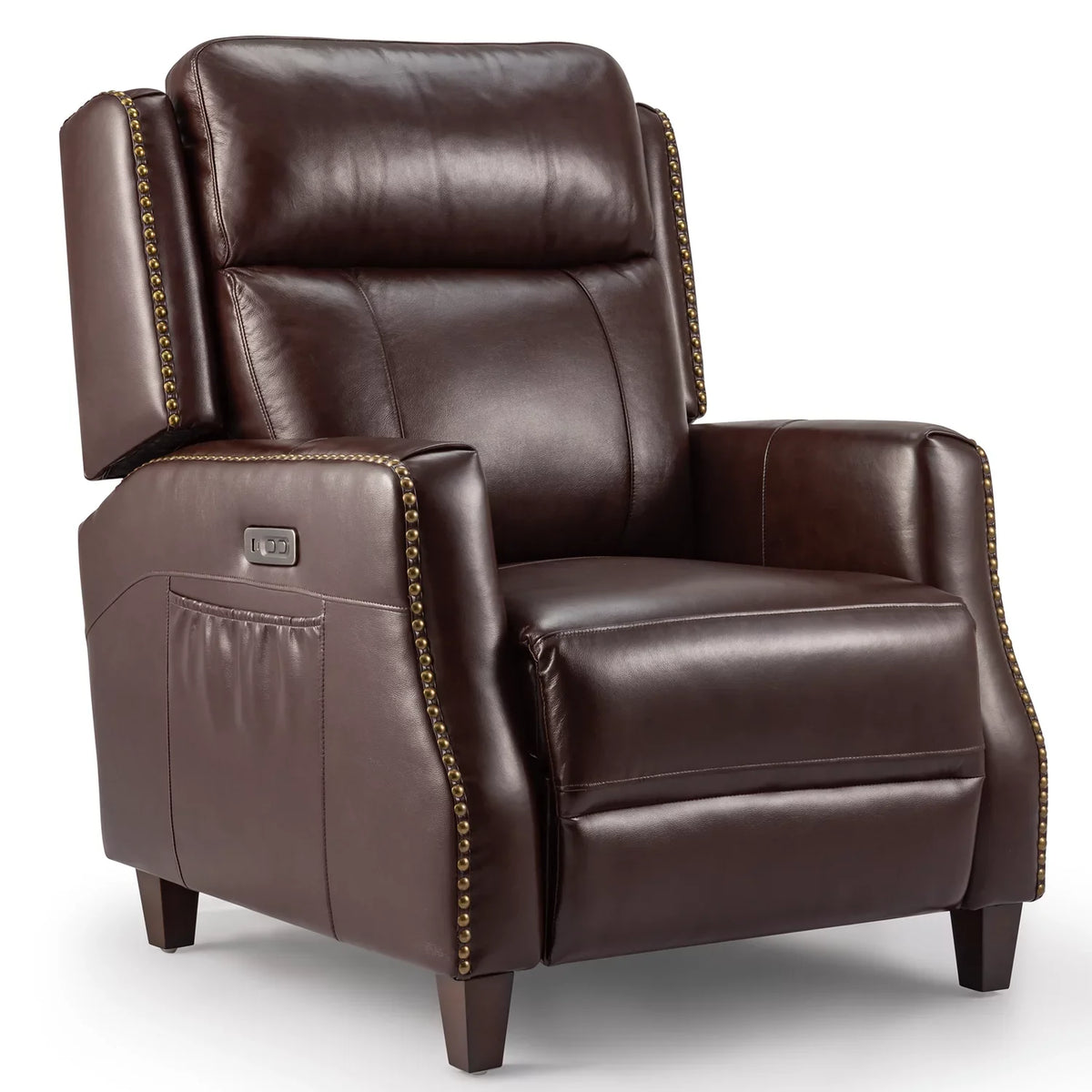 Power Lift Recliner Chair Leather Single Sofa Modern Armchair with Adjustable Backrest & Footrest Accent Lounge Chair for Living Room Home Theater