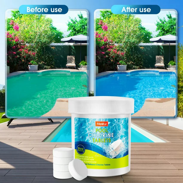 Melliful 180 Pcs Chlorine Tablets for Pool