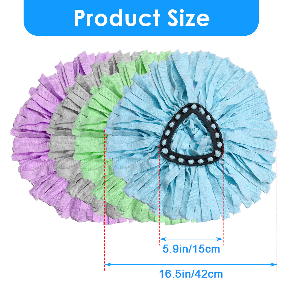 VACUSHOP Microfiber Cloth Mop Replacement Compatible with O-Cedar EasyWring Spin Mop Microfiber Easy Cleaning of Home Floors for 0.8" Diameter Mop Handle，1 base+2 mop