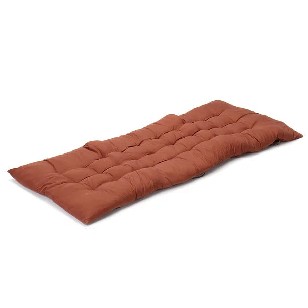 Patio Chaise Lounger Cushion, Indoor/Outdoor Chaise Lounger Cushions Rocking Chair Sofa Cushion with 6 Ties,Thick Padded Chaise Lounger Swing Bench Cushion，47 inch Gray Brown Navy Beige