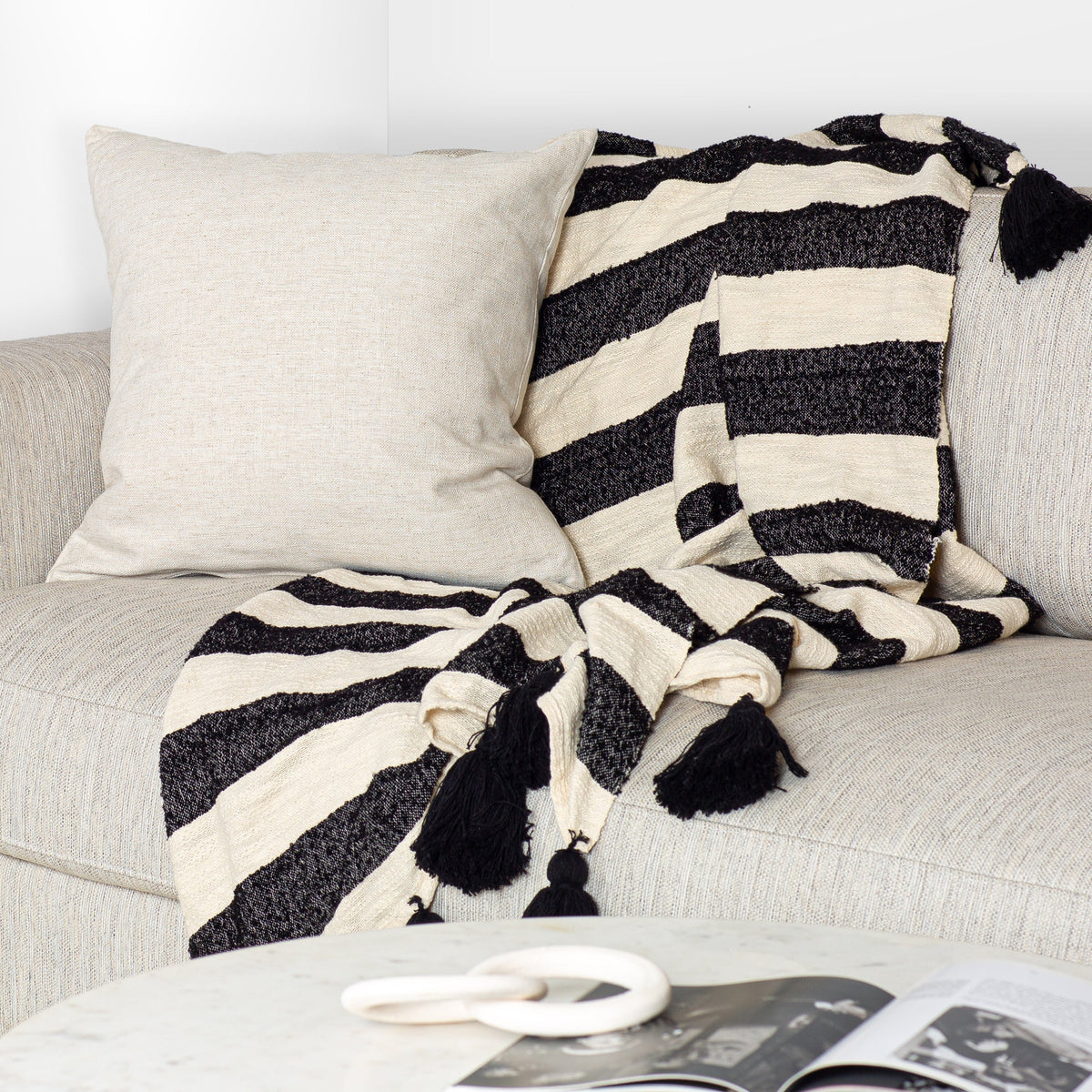 Elin Striped Throw Blanket